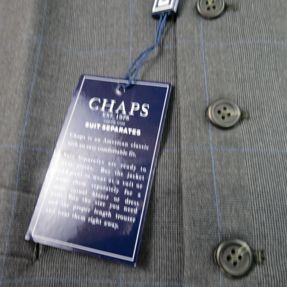 Chaps Gray Button Down Vest Waistcoat Medium NWT - Picture 4 of 5